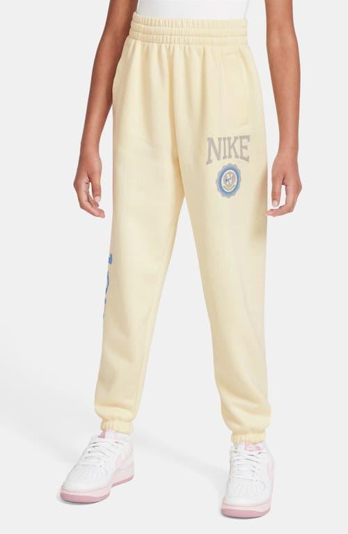 Nike Kids' Sportswear Club Fleece Sweatpants in Coconut Milk/College Grey at Nordstrom Product Image
