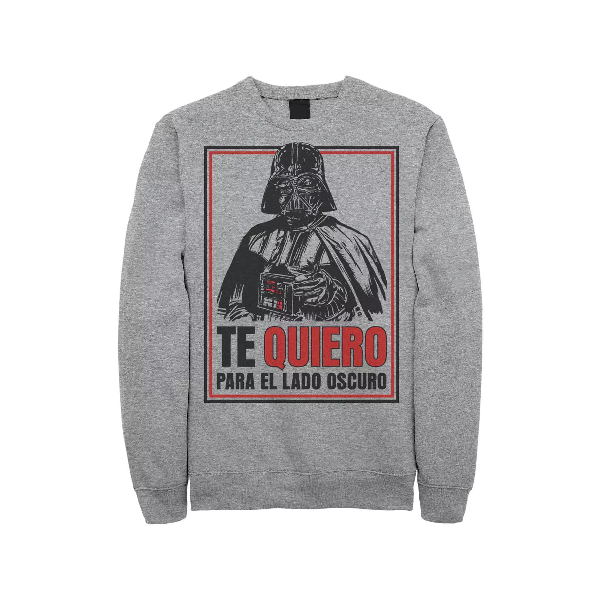 Men's Star Wars Te Quiero Para El Lado Oscuro Fleece Sweatshirt, Size: Large, White Product Image