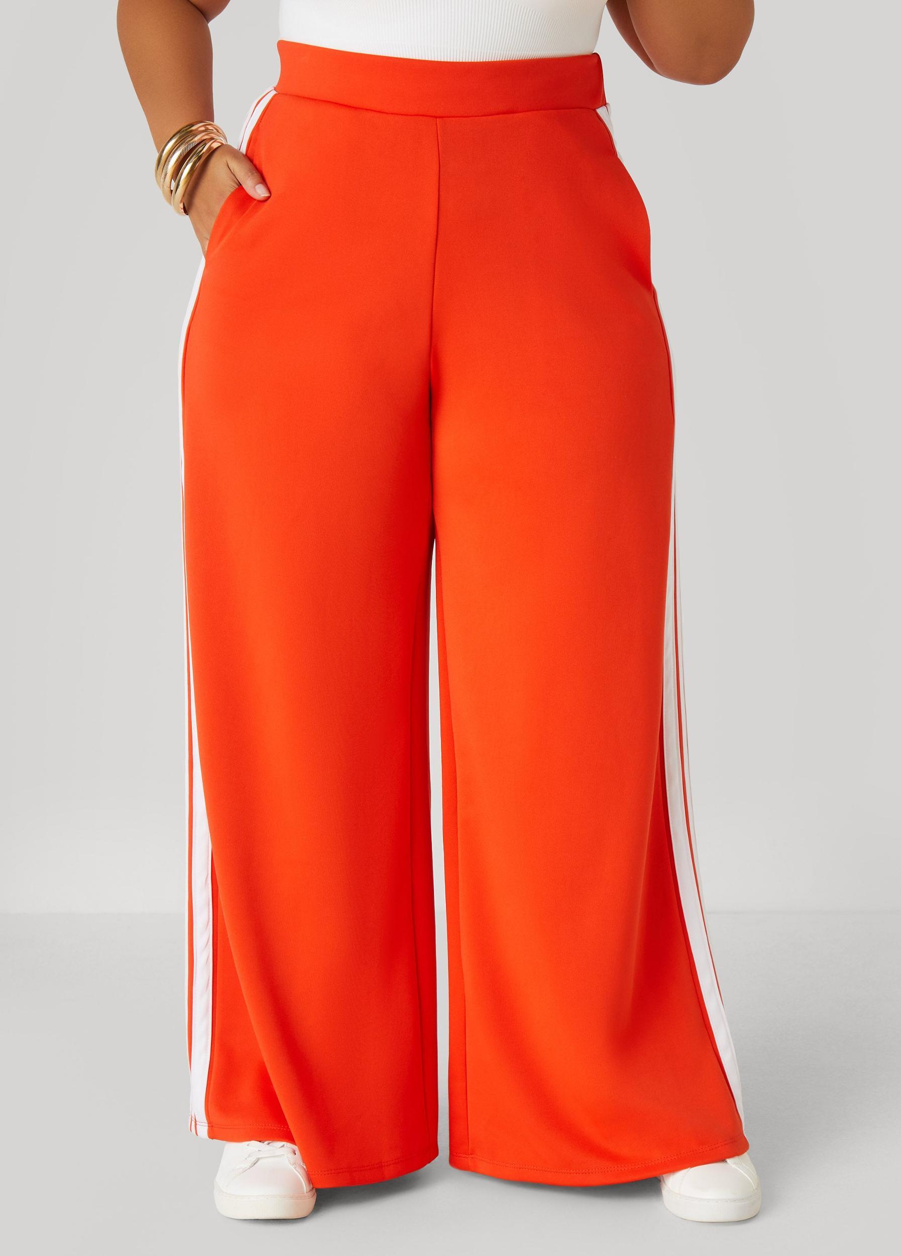 Striped Wide Leg Track Pants Product Image