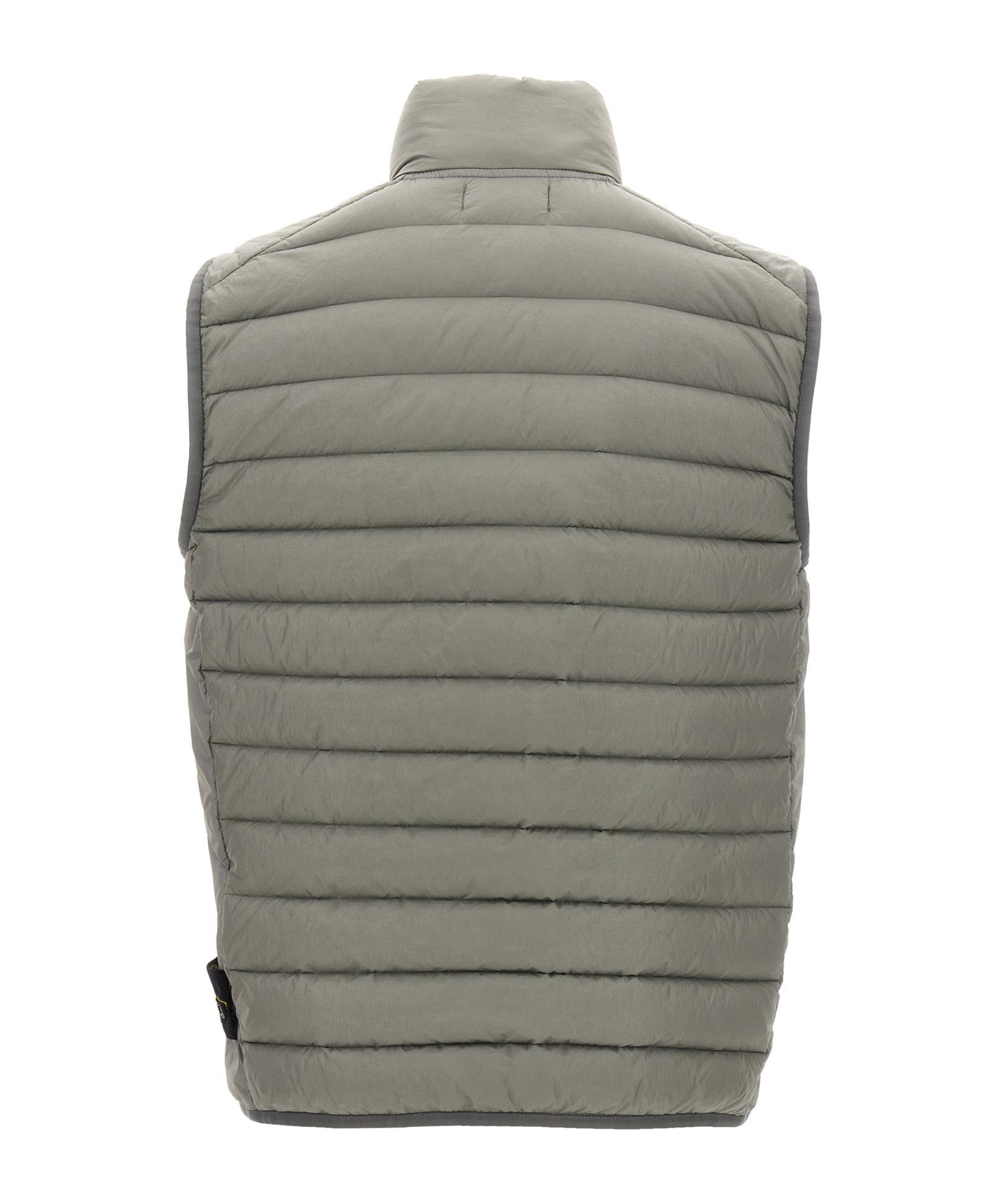 STONE ISLAND Quilted Vest 100 Gr In Gray Product Image
