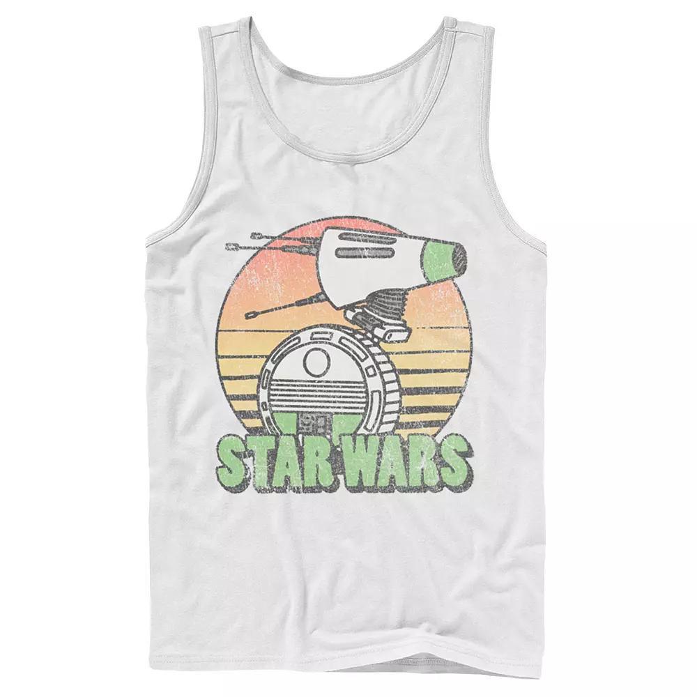 Mens Star Wars The Rise of Skywalker Retro D-0 Sunset Tank Top Product Image