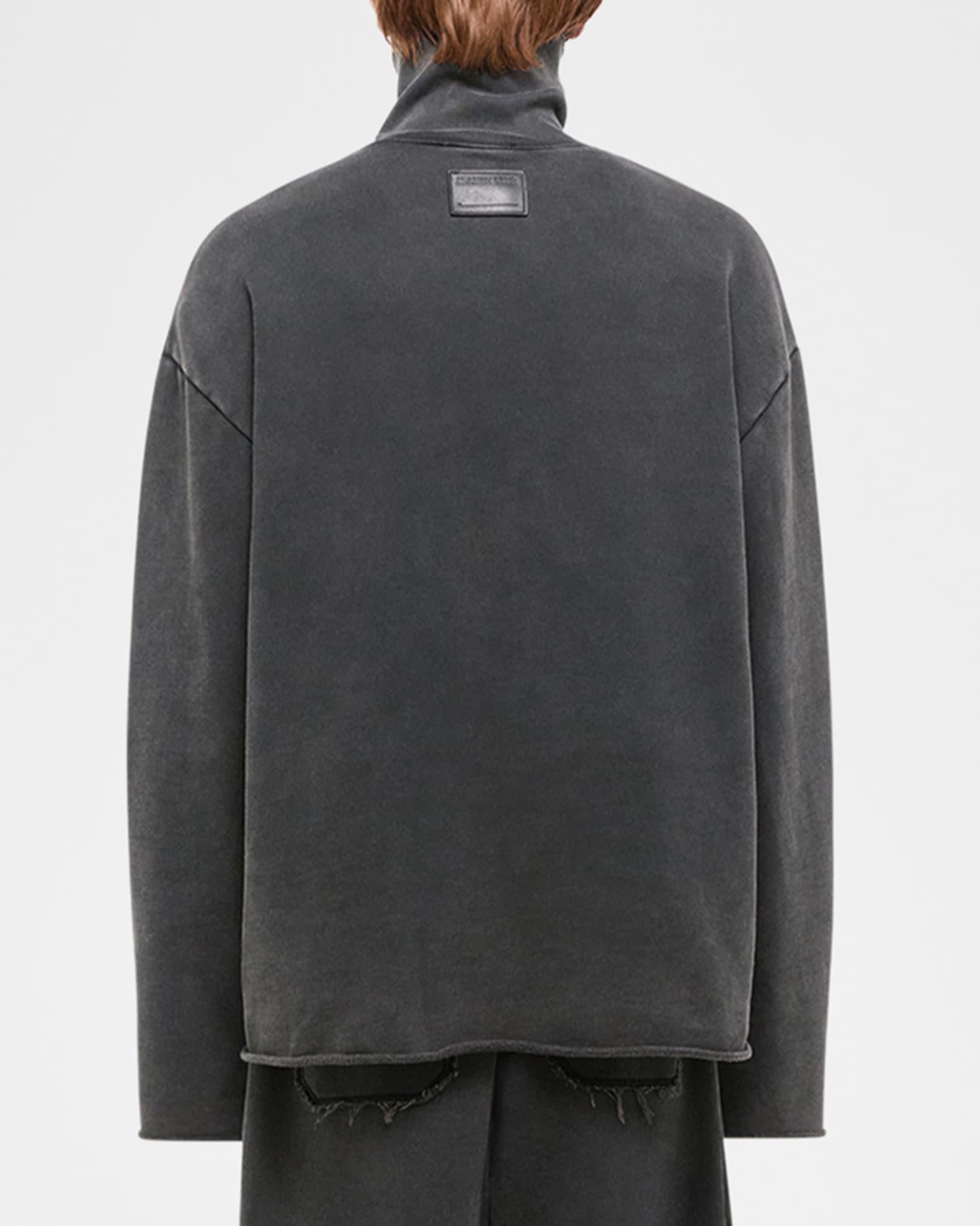 Men's Washed Quarter-Zip Oversized Sweatshirt Product Image