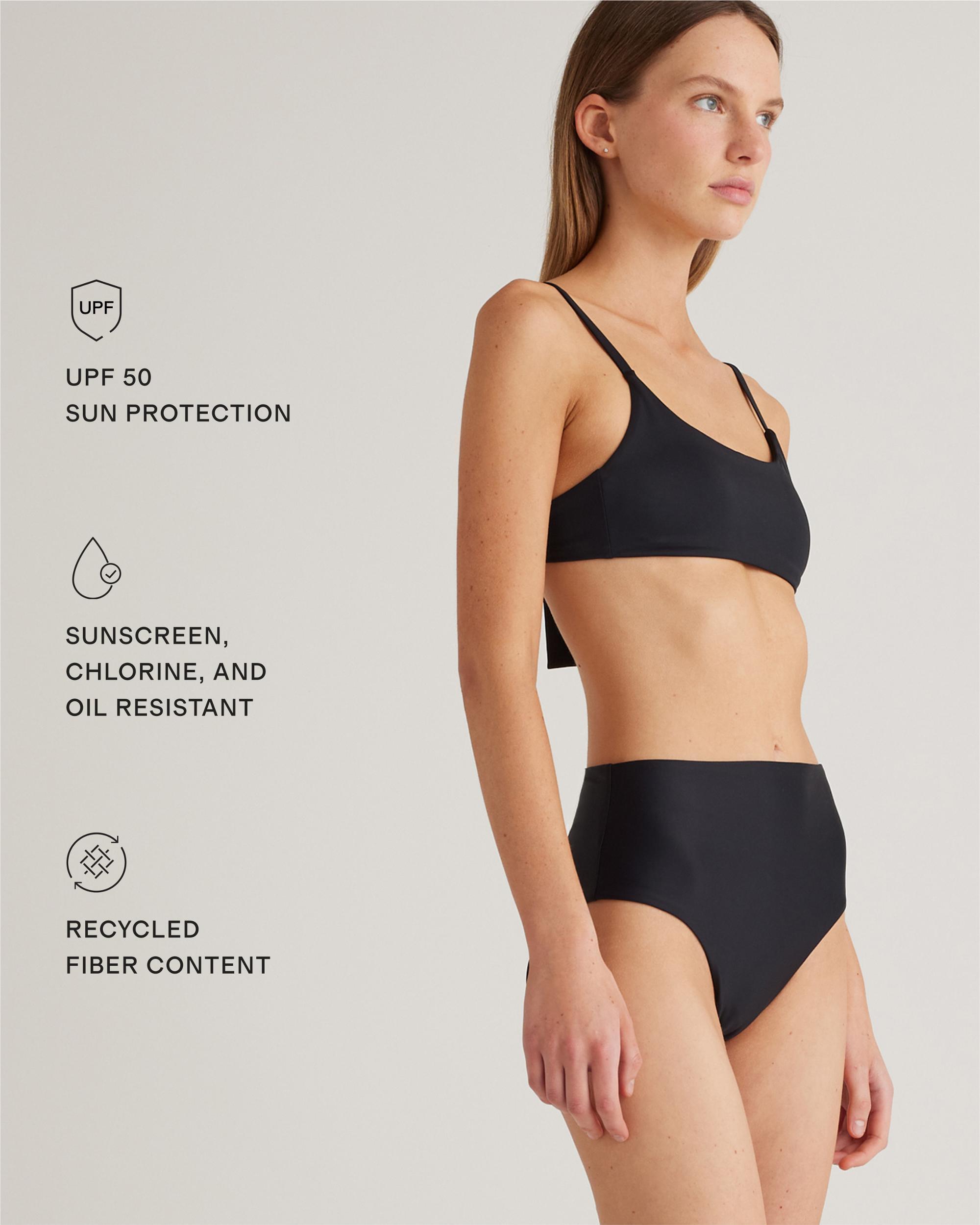 Quince | Women's Italian Scoop Neck Bikini Top Size XS, 78% Recycled Polyamide, 22% Spandex Product Image