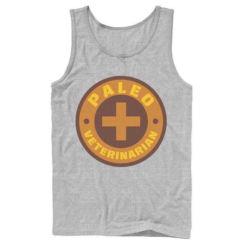 Men's Jurassic World Paleo Veternarian Badge Tank Top, Size: Large, Athletic Grey Product Image