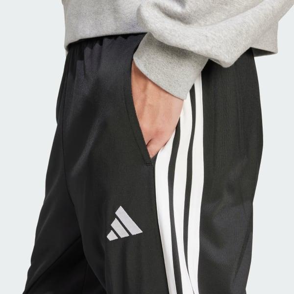 Men's adidas 3-Stripes Tricot Tapered Track Pants, Size: Small, Black Product Image