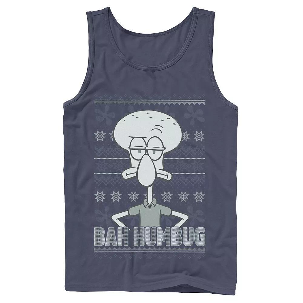 Men's Nickelodeon SpongeBob SquarePants Squidward Bah Humbug Ugly Christmas Graphic Tank Top, Size: XL, Black Product Image