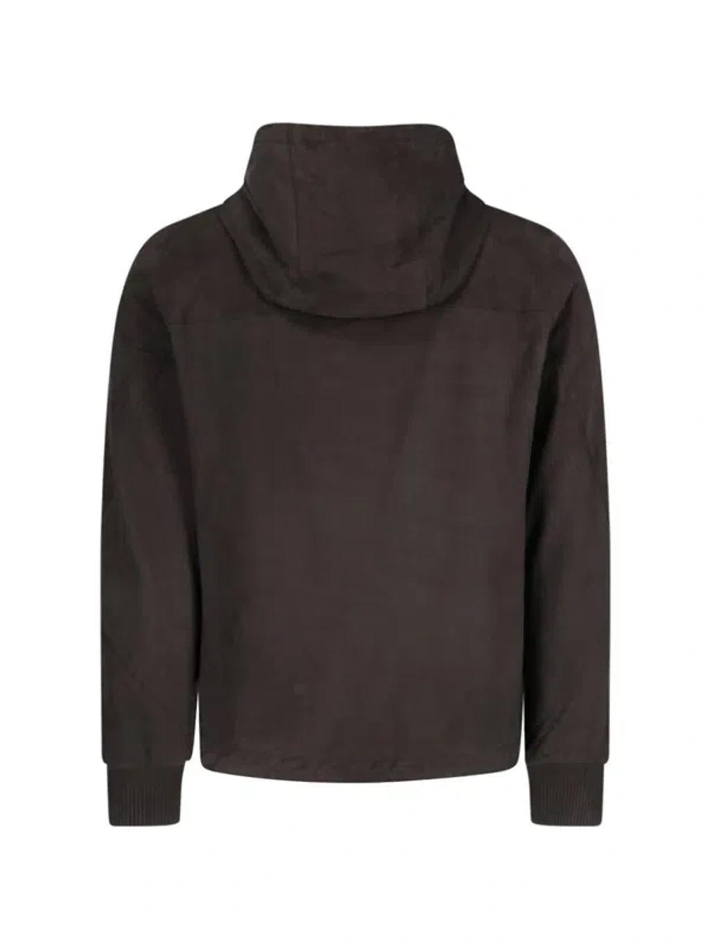 ZEGNA Reversible Hoodie In Brown Product Image