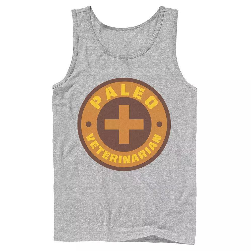 Men's Jurassic World Paleo Veternarian Badge Tank Top, Size: Large, Athletic Grey Product Image