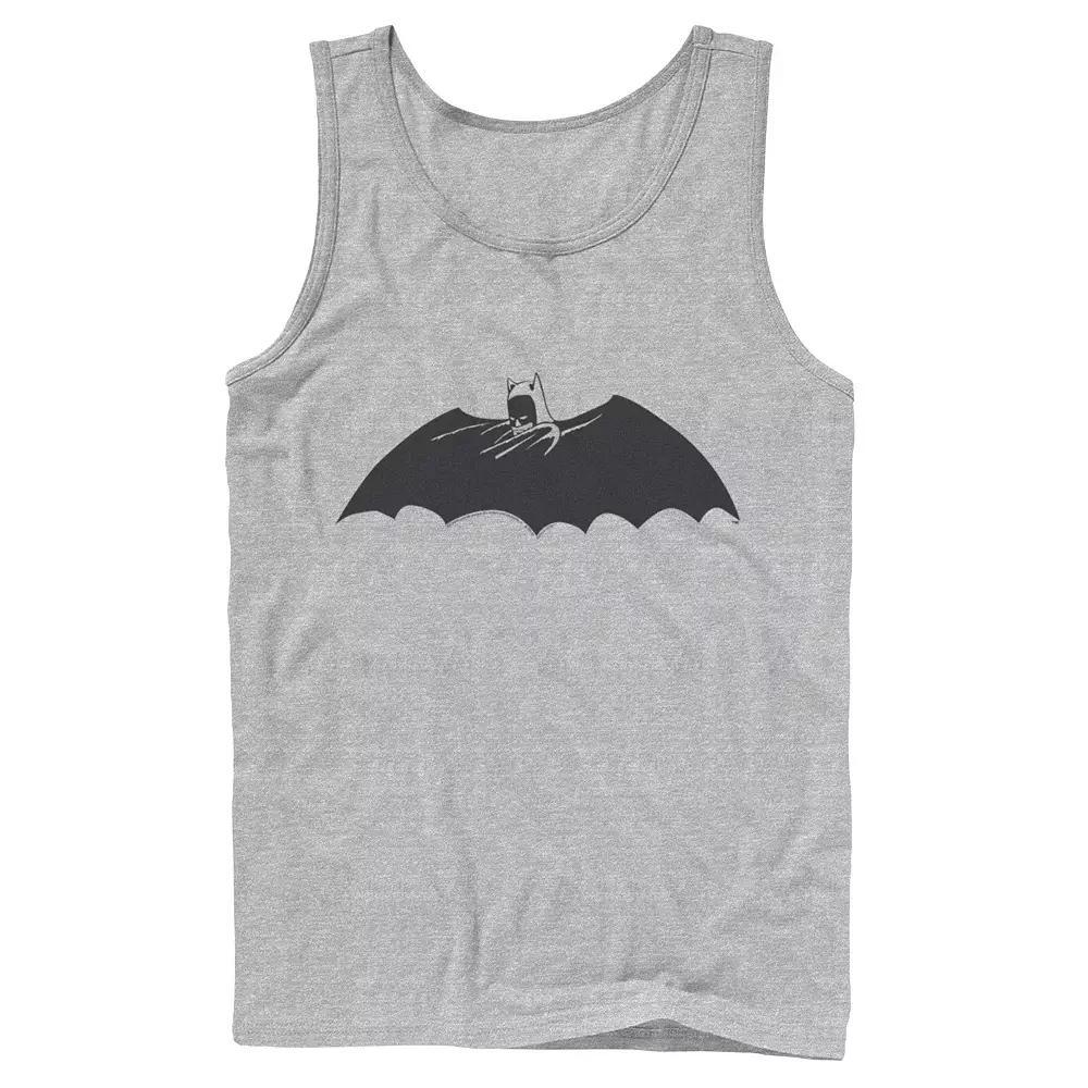 Men's DC Comics Batman Side Portrait Logo Tank Top, Size: Small, Grey Product Image