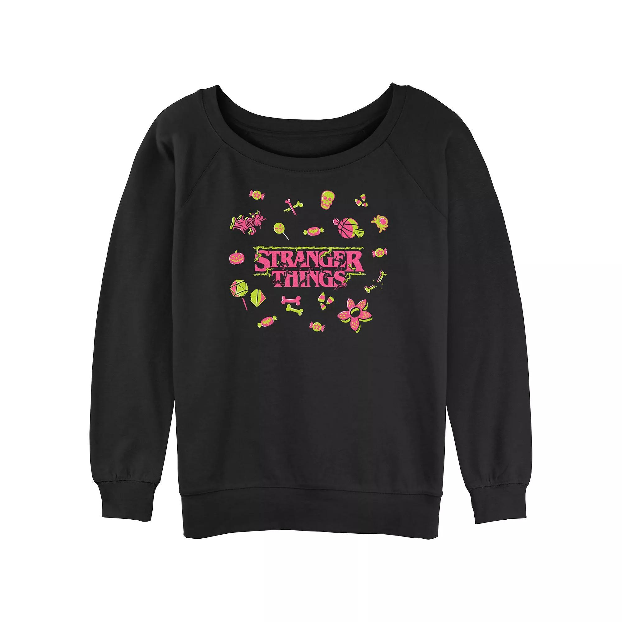 Juniors Stranger Things Halloween Icons Graphic Pullover, Girls Product Image