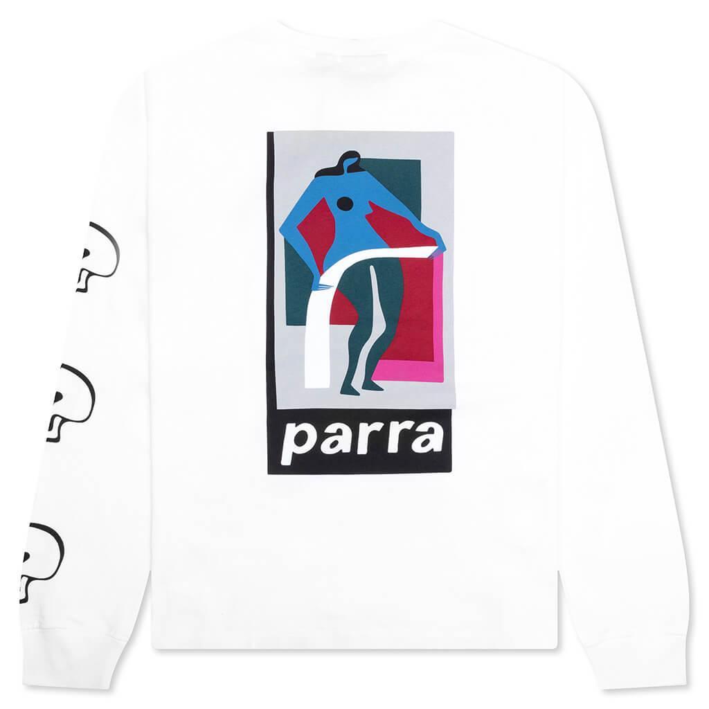 Lowering The Bar Long Sleeve T-Shirt - White Male Product Image