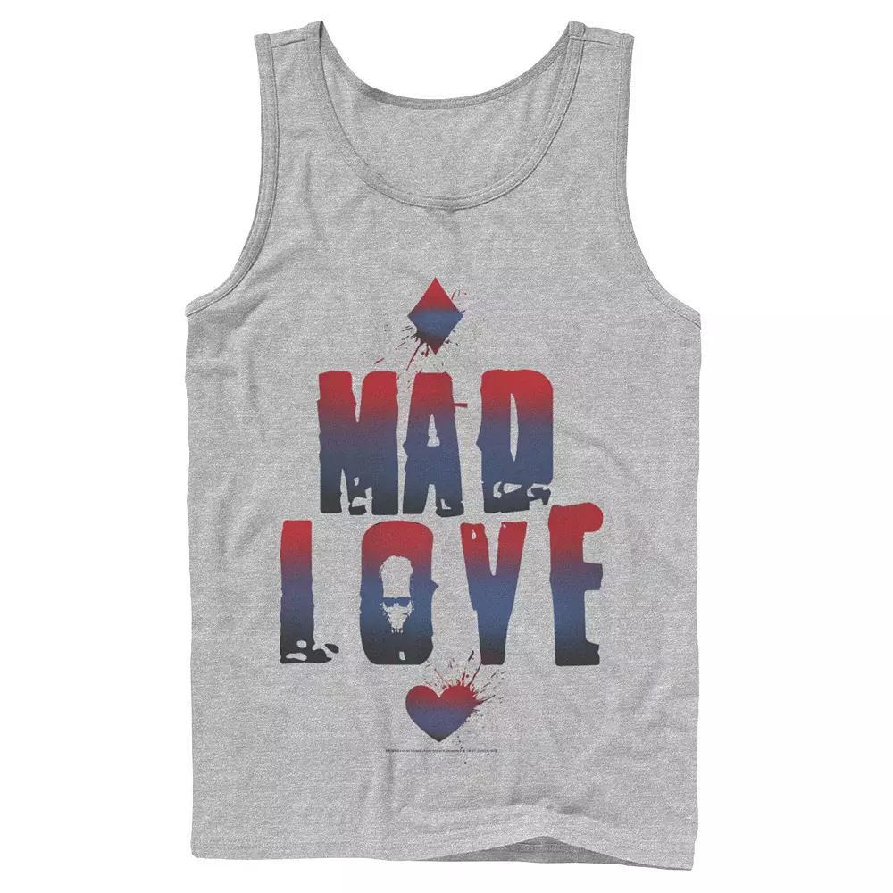 Mens DC Comics Batman Harley Quinn And Joker Mad Love Text Tank Top, Men's, Size: Large, White Product Image