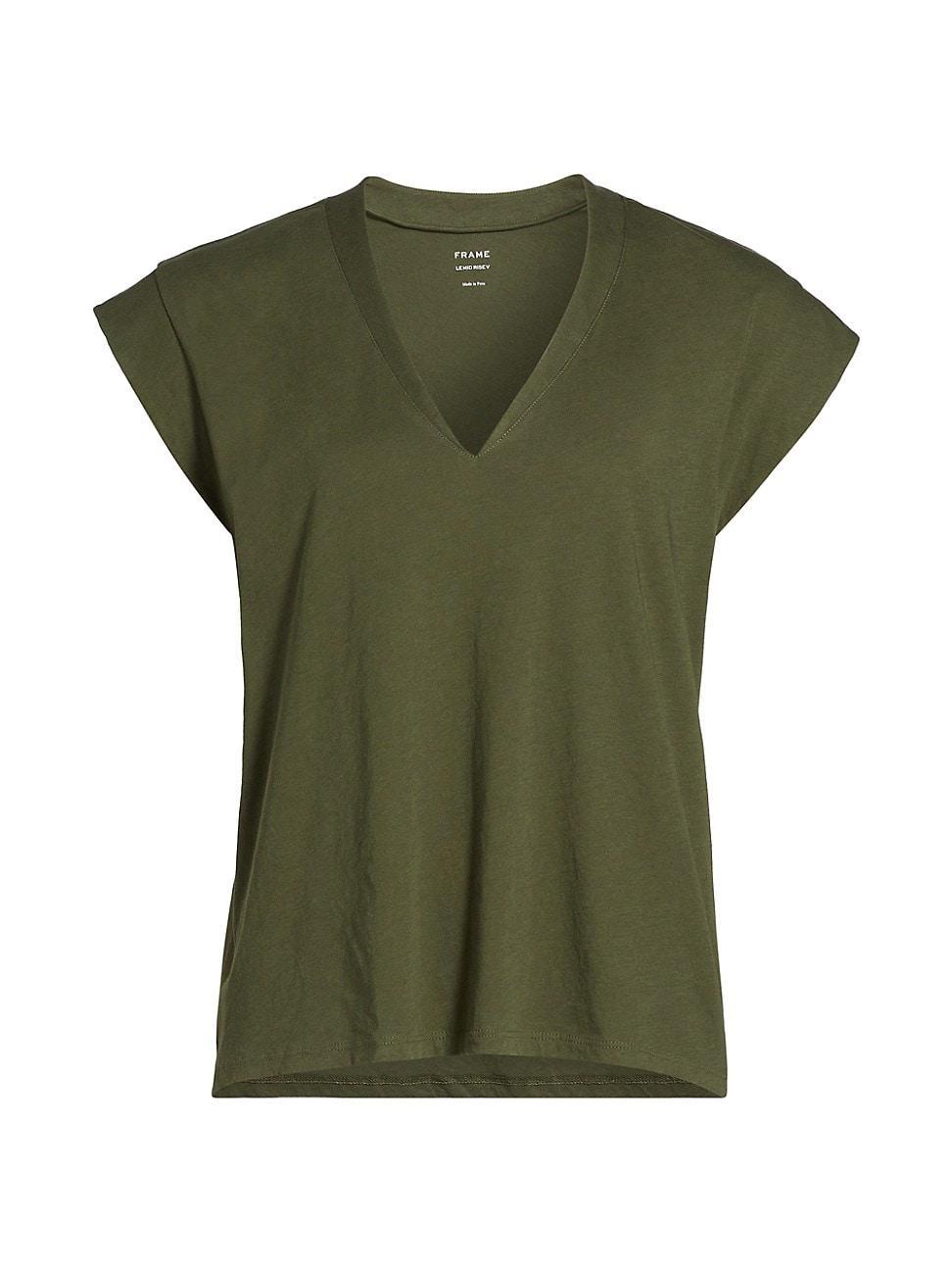 Frame Le Mid Rise V-Neck Tee Product Image