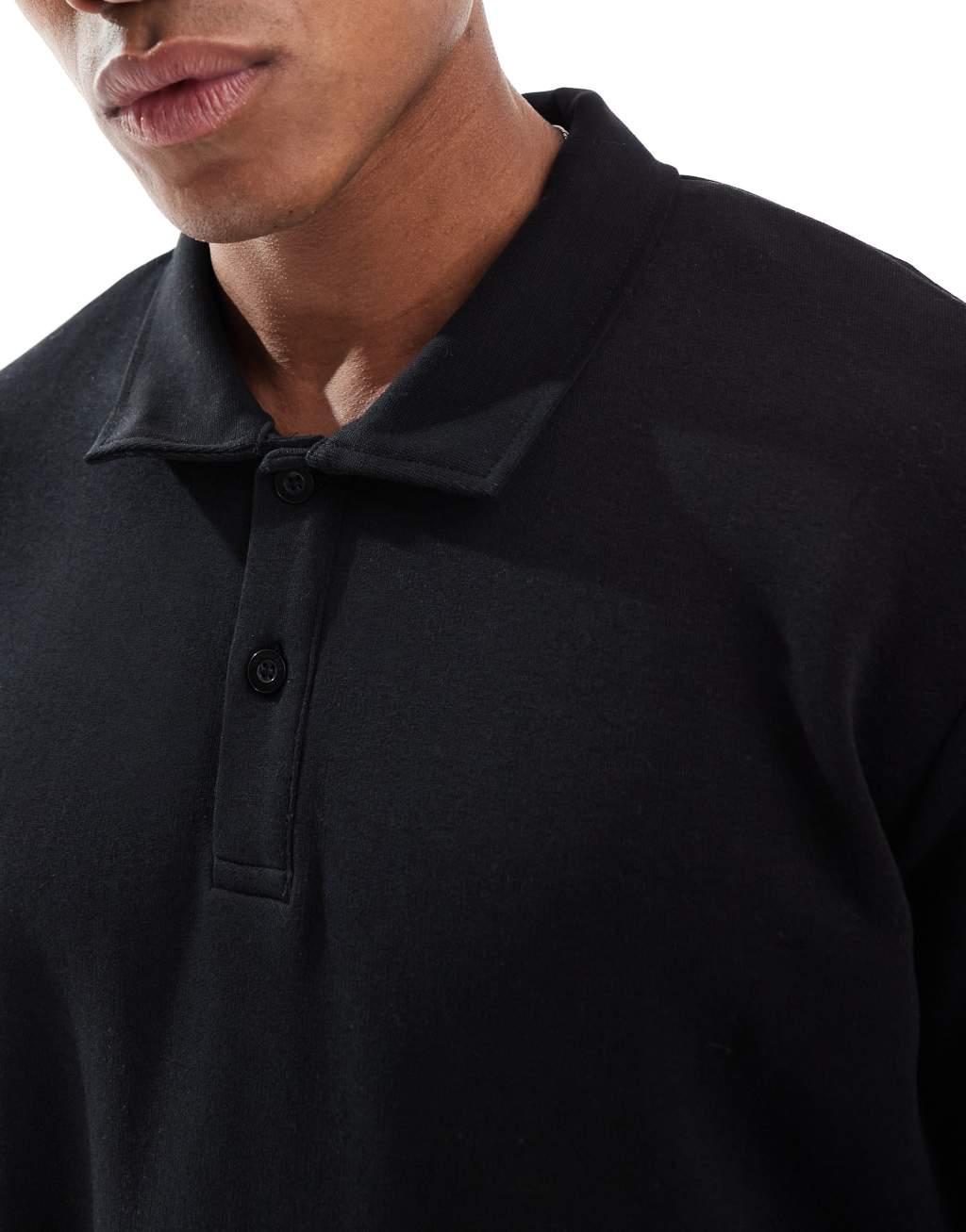 Jack & Jones polo sweat in black Product Image