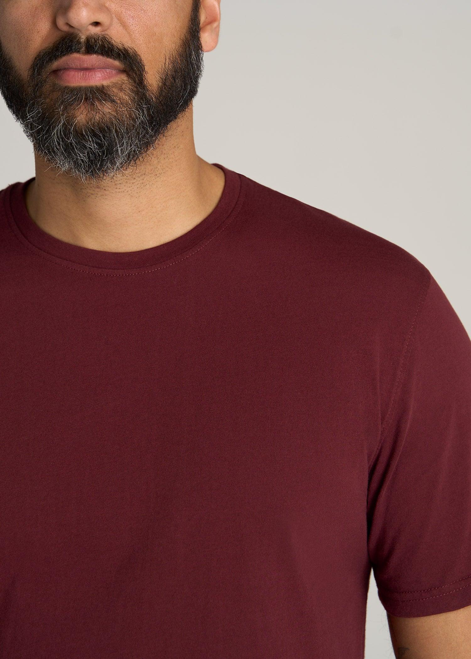 LJ&S Men's Tall REGULAR-FIT Crew Neck Tee in Sumac Red Product Image