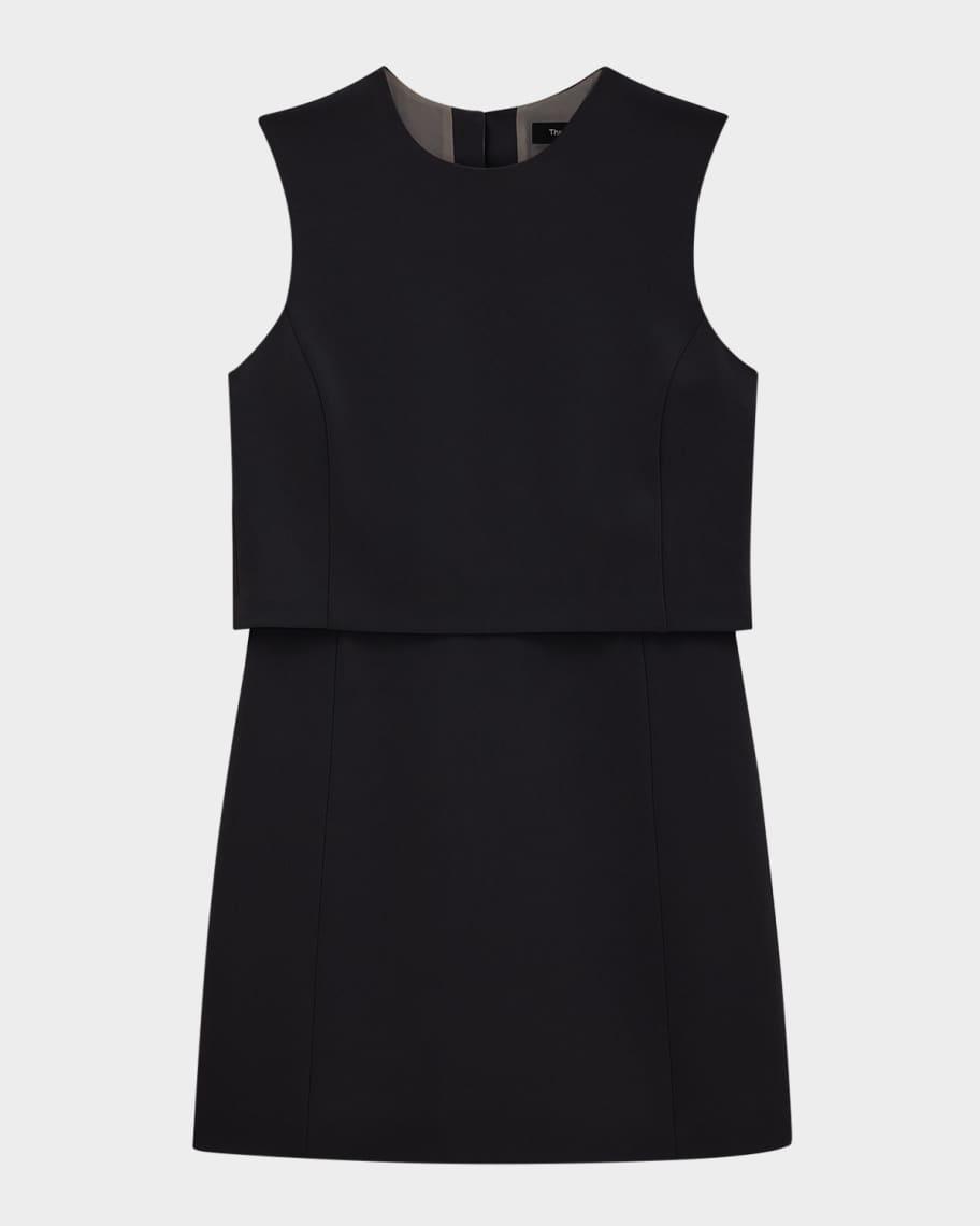 Crepe Sculpted Layer Mini Dress Product Image