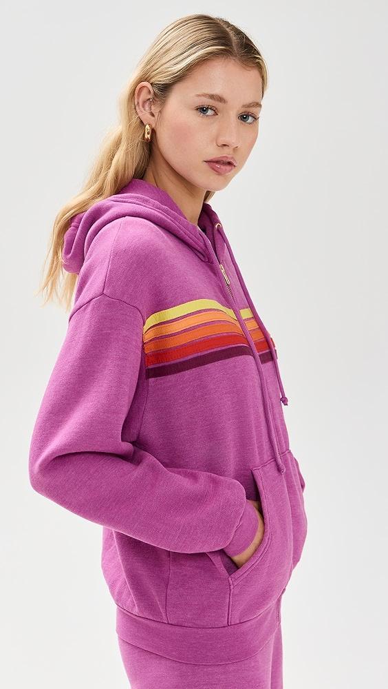 Aviator Nation 5 Stripe Zip Hoodie Relaxed | Shopbop Product Image