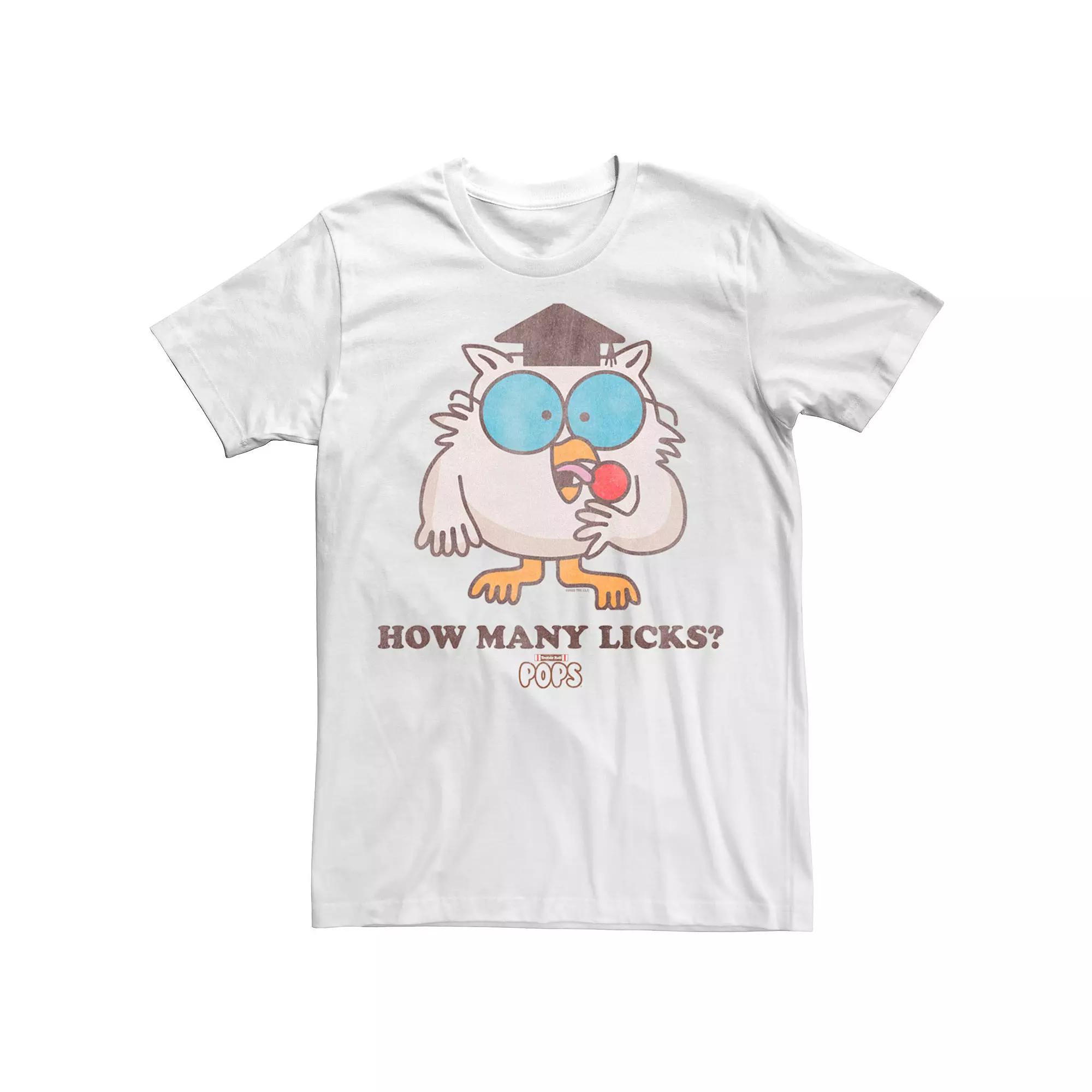 Men's Tootsie Pop How Many Licks Tee, Size: Medium, White Product Image