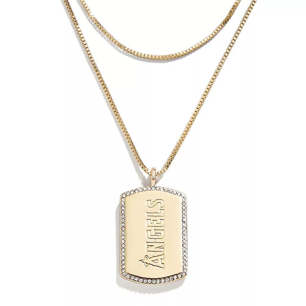 WEAR by Erin Andrews x Baublebar St. Louis Cardinals Dog Tag Necklace, Women's, Gold Product Image