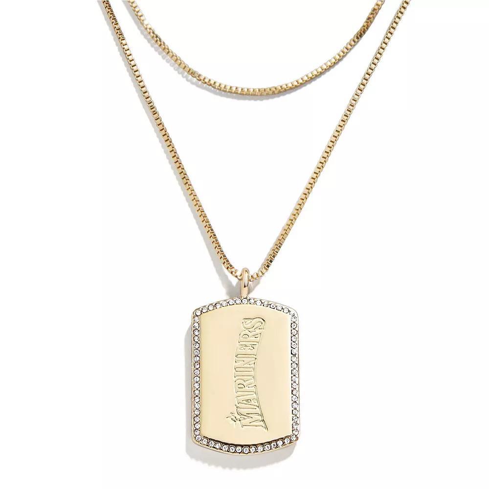 WEAR by Erin Andrews x Baublebar St. Louis Cardinals Dog Tag Necklace, Women's, Gold Product Image