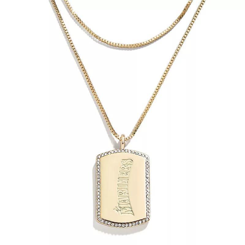 WEAR by Erin Andrews x Baublebar St. Louis Cardinals Dog Tag Necklace, Women's, Gold Product Image