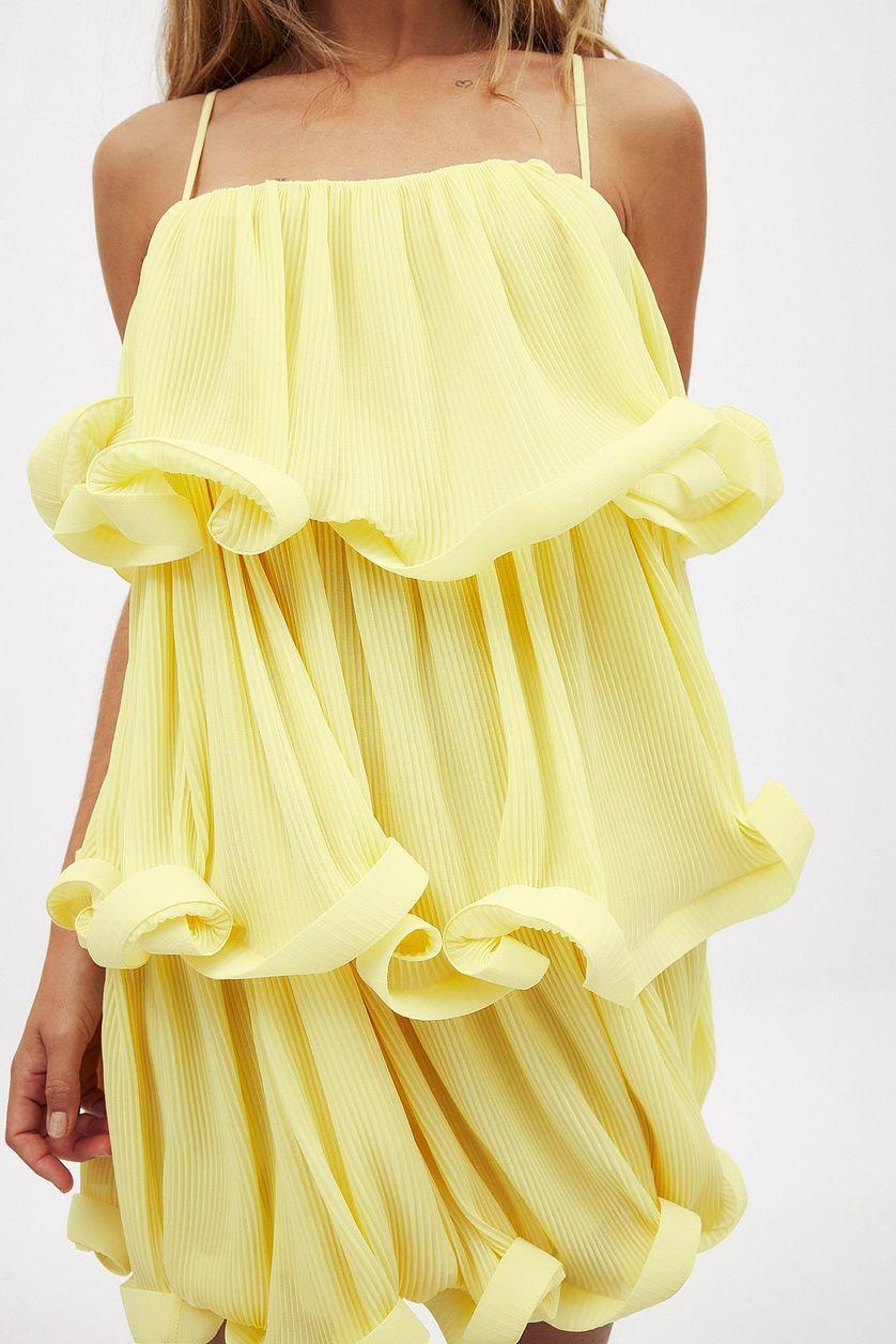 Printed Flounce Mini Dress Product Image