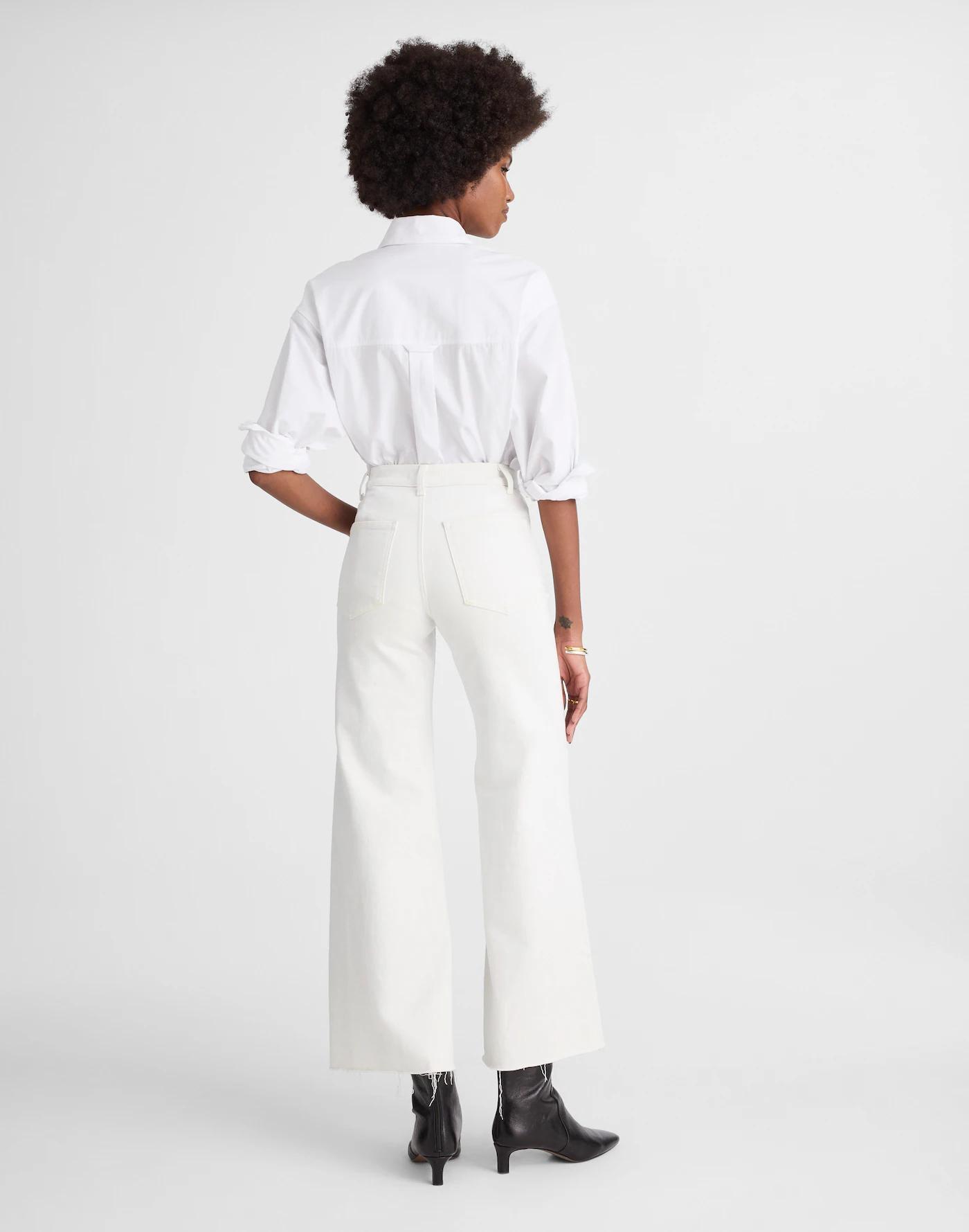 Flared Wide-Leg Crop Jeans Product Image