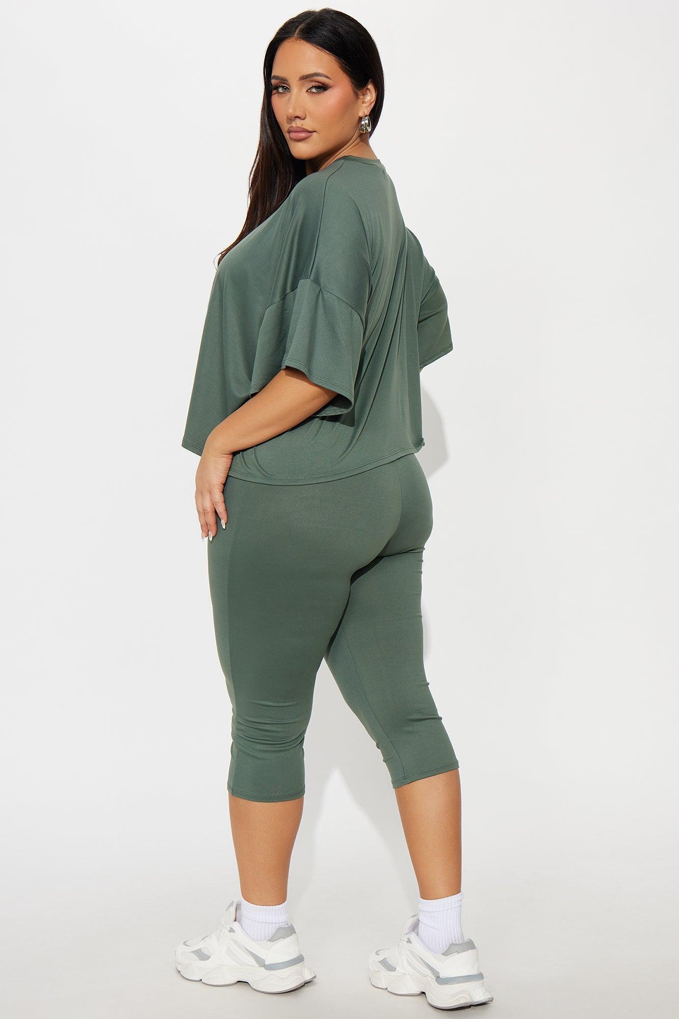 Morning Classes Capri Set - Olive Product Image