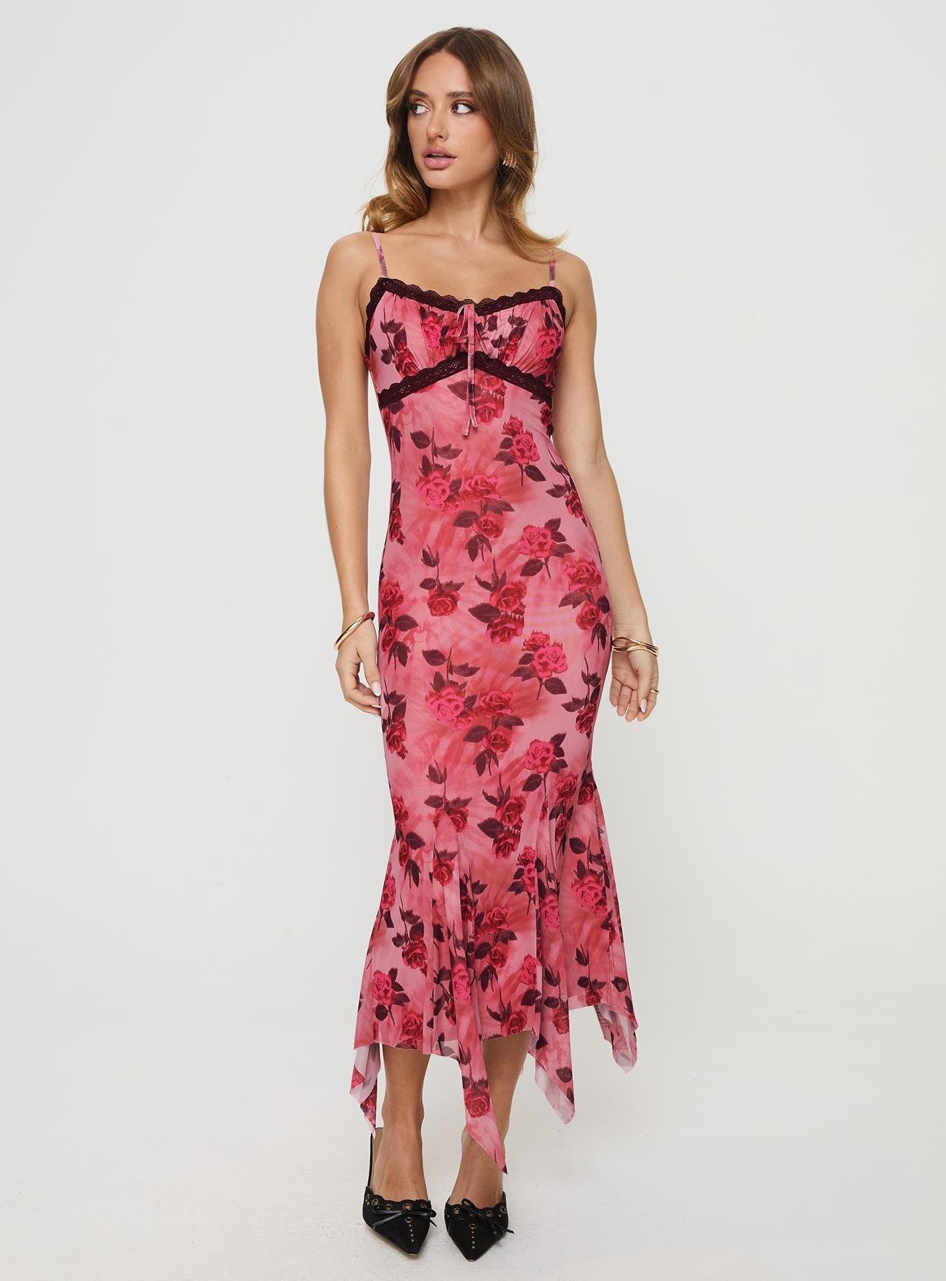 Eirini Maxi Dress Pink Floral Product Image