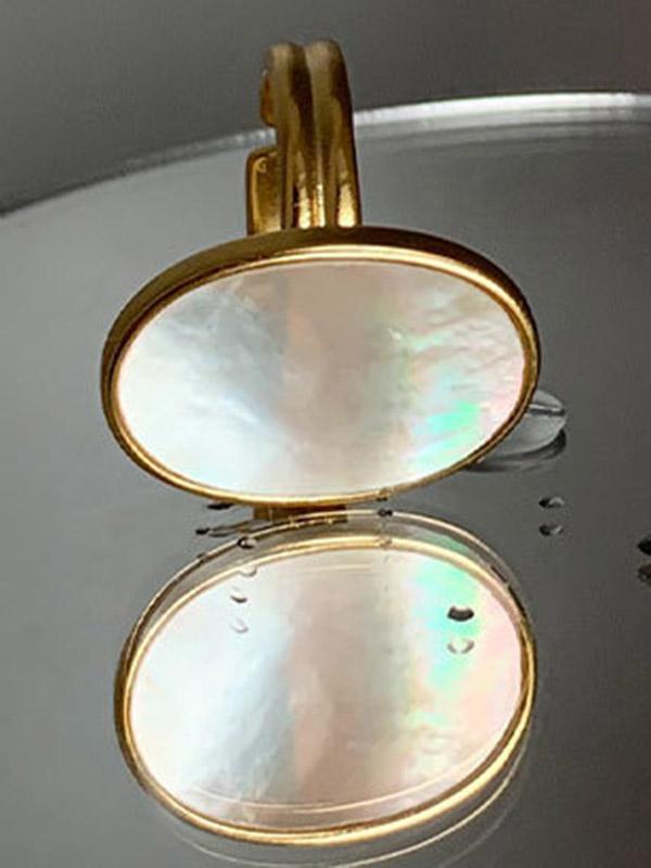 Adjustable Mother-Of-Pearl Geometric Rings Accessories Product Image