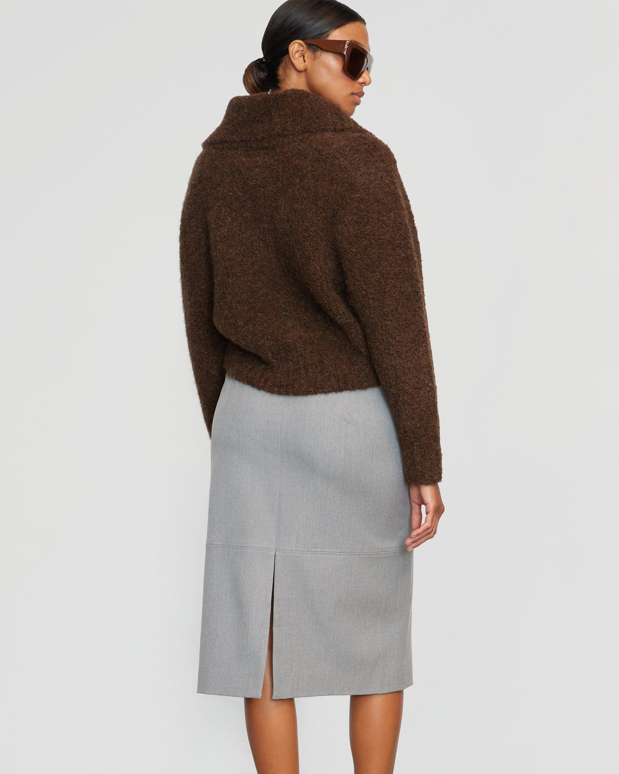 Yulia Back-Split Suiting Skirt Product Image