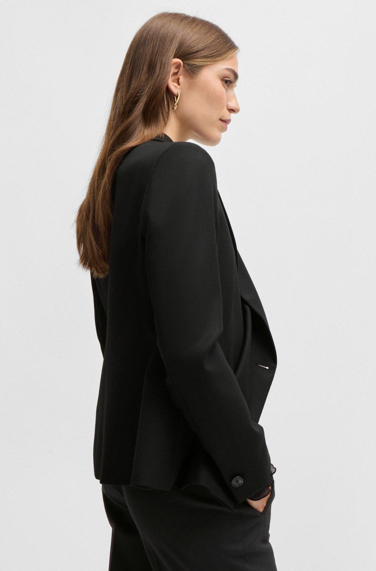 Slim-fit jacket in wool twill Product Image