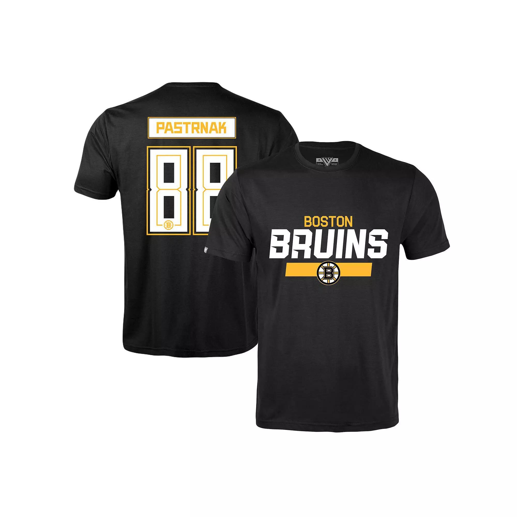 Men's Levelwear David Pastrnak Black Boston Bruins Richmond Player Name & Number T-Shirt, Size: XL Product Image