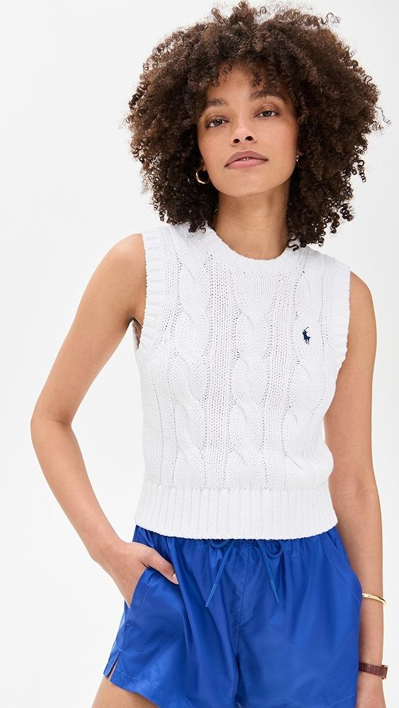Polo Ralph Lauren Cotton Cable Sleeveless Pullover | Shopbop Product Image