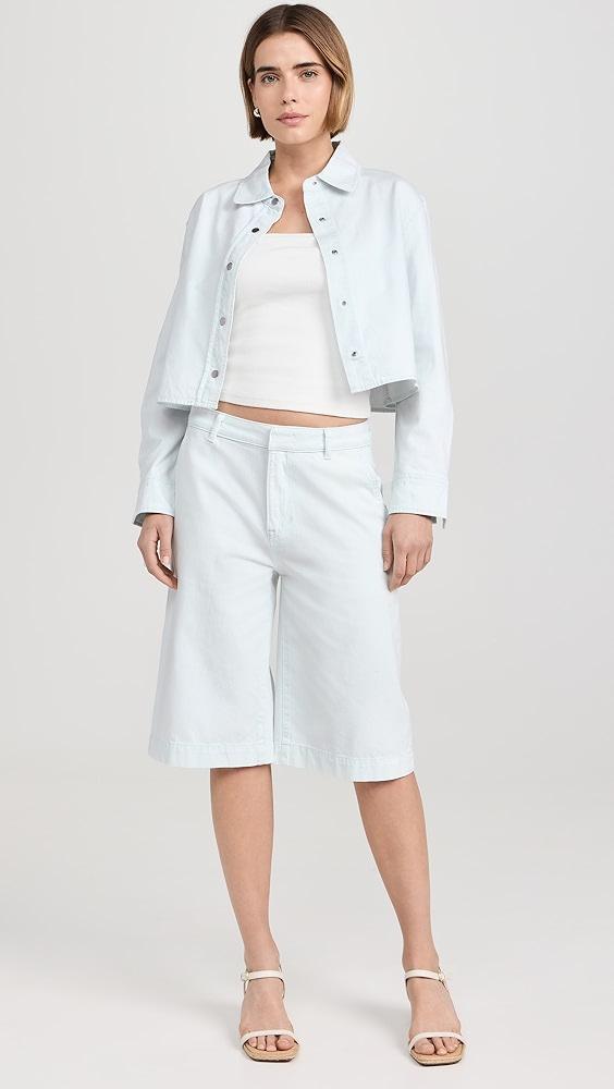 Vince Spring Twill Cropped Shirt | Shopbop Product Image