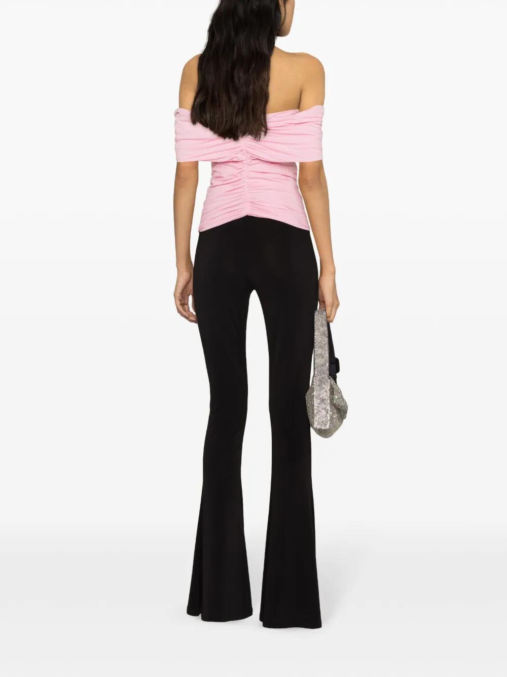 rose-appliqué ruched top Product Image
