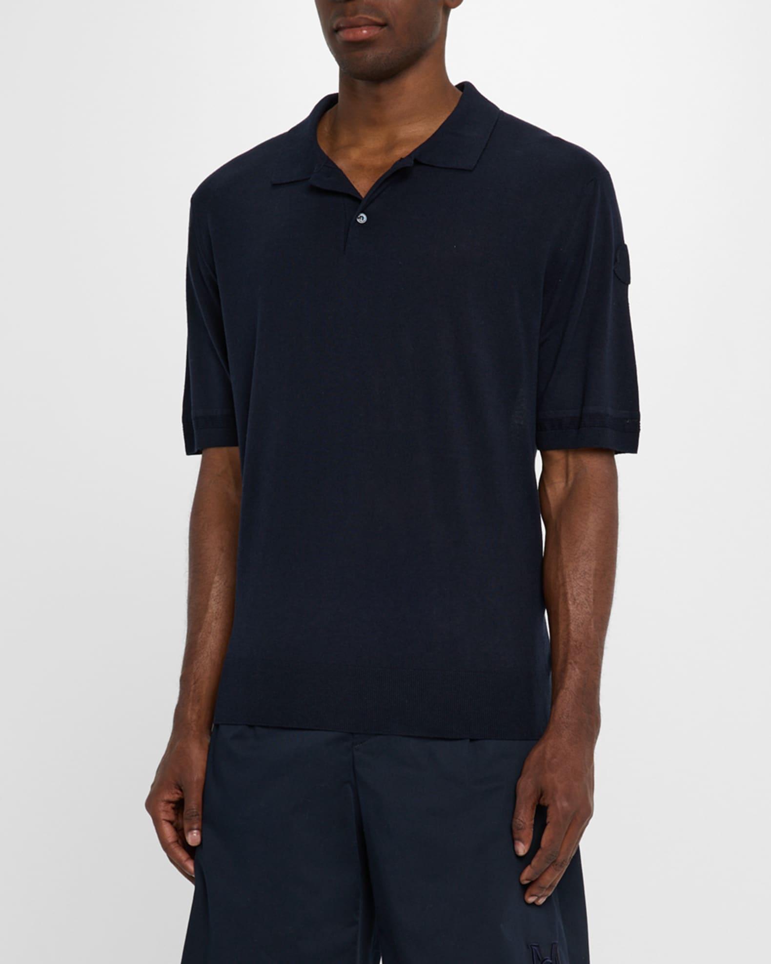 Mens Silk and Linen Knit Polo Shirt Product Image