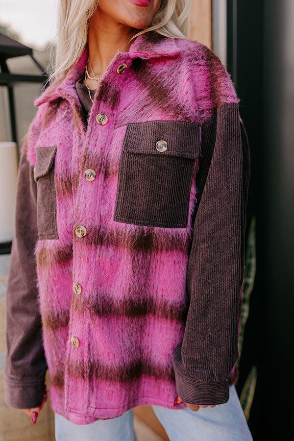 Cooler Weather Wishes Plaid Jacket Product Image