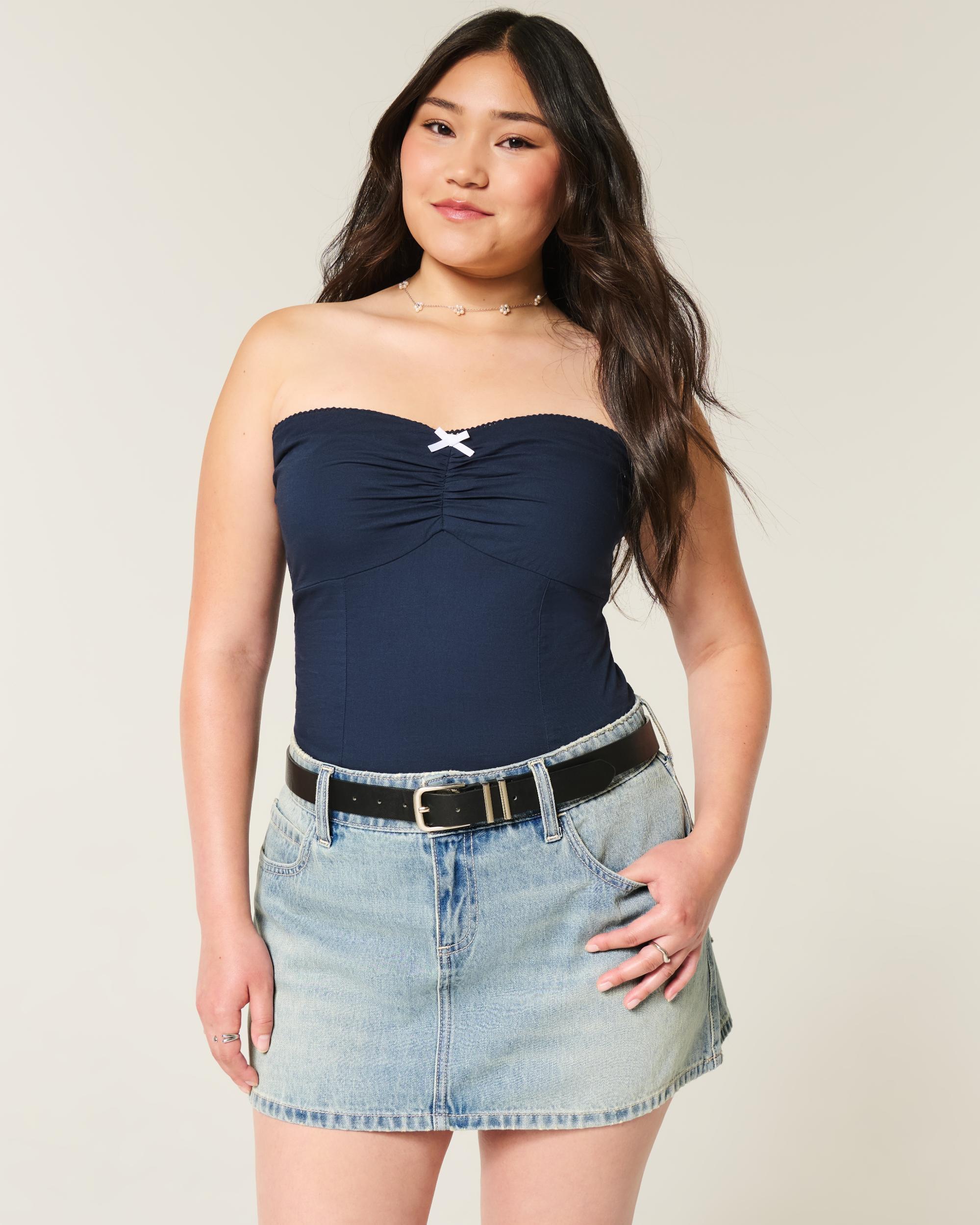 Low-Rise Shine Butterfly Twill Mini Skort Product Image