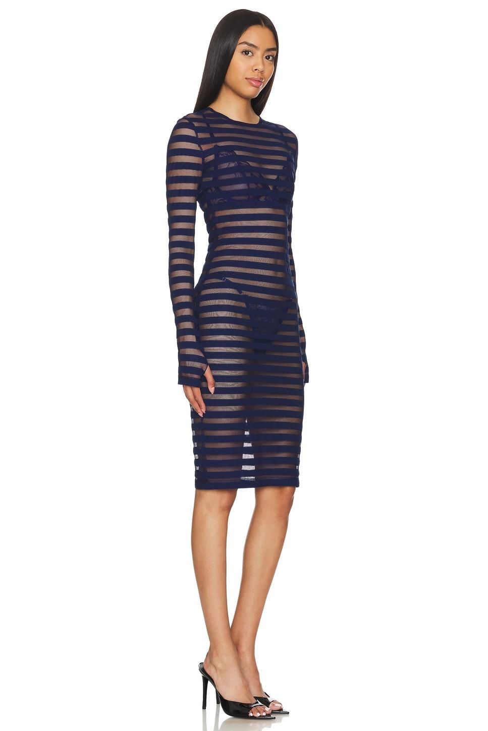 Long Sleeve Crewneck Dress To Knee Norma Kamali Product Image