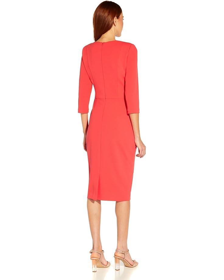 Women's Adrianna Papell Knit Crepe Tie Waist Sheath Product Image