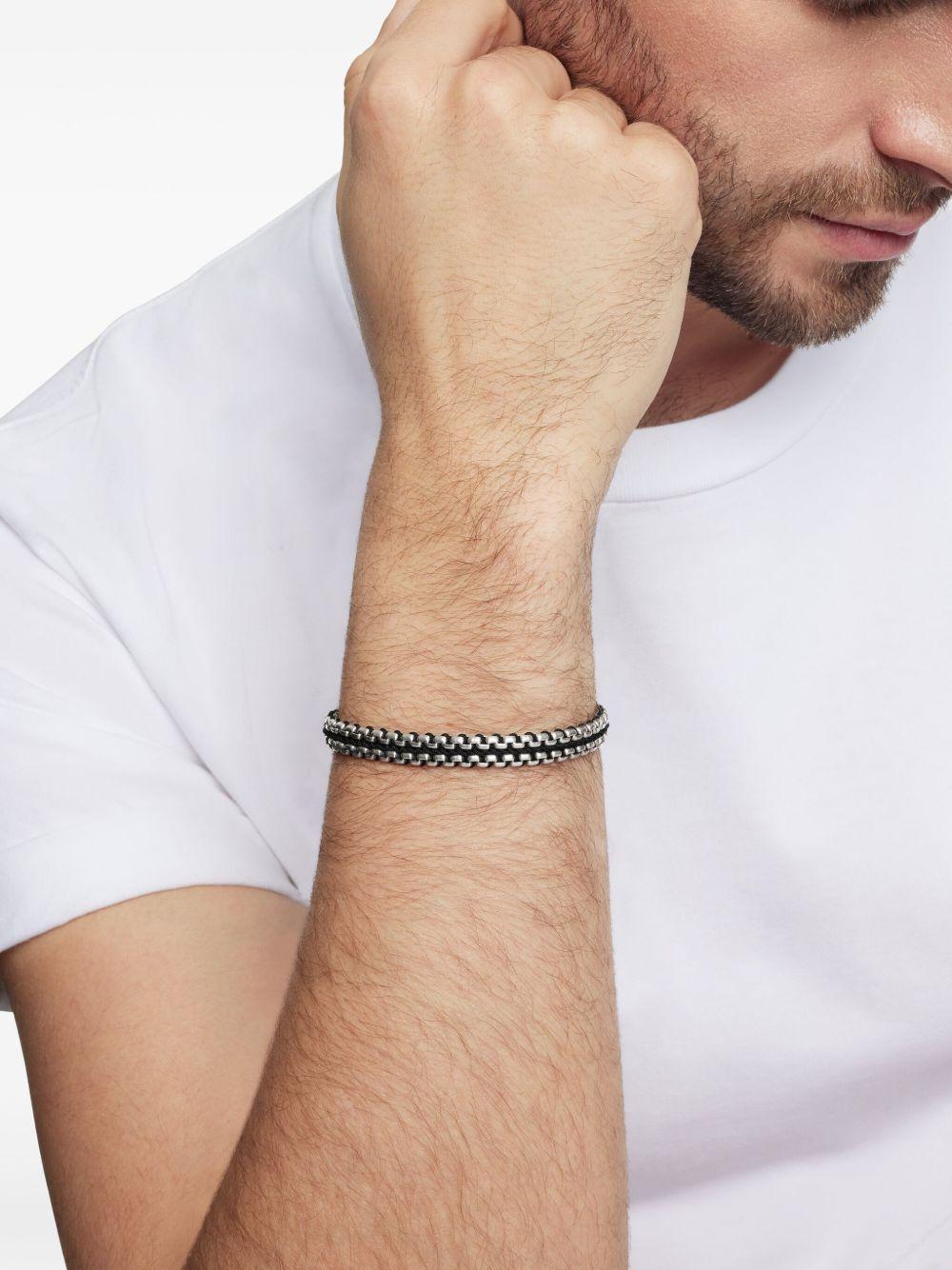 sterling silver Woven Box Chain bracelet (10mm) Product Image