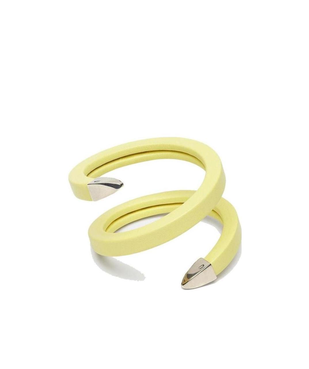 BOTTEGA VENETA Leather Cuff Bracelet In Yellow Product Image