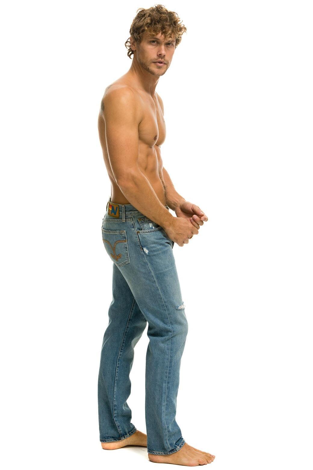 MEN'S CLASSIC STRAIGHT LEG DENIM JEAN - VINTAGE Male Product Image