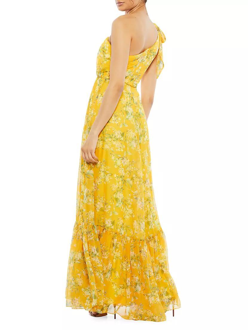 Ieena Floral One-Shoulder Gown Product Image