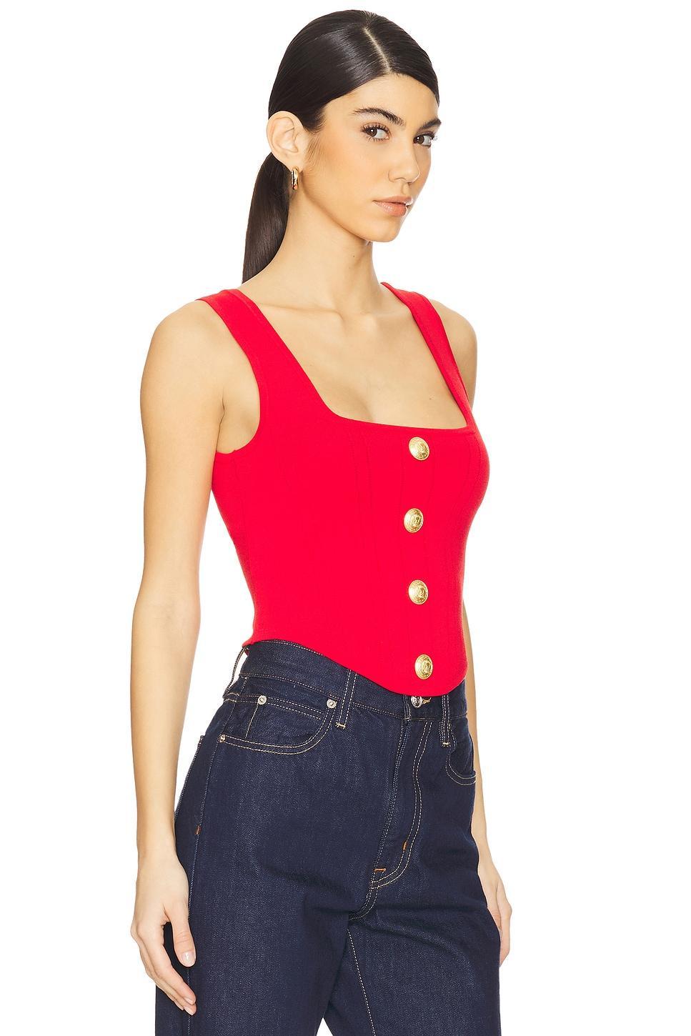 Saga Knit Corset Top L'AGENCE Product Image