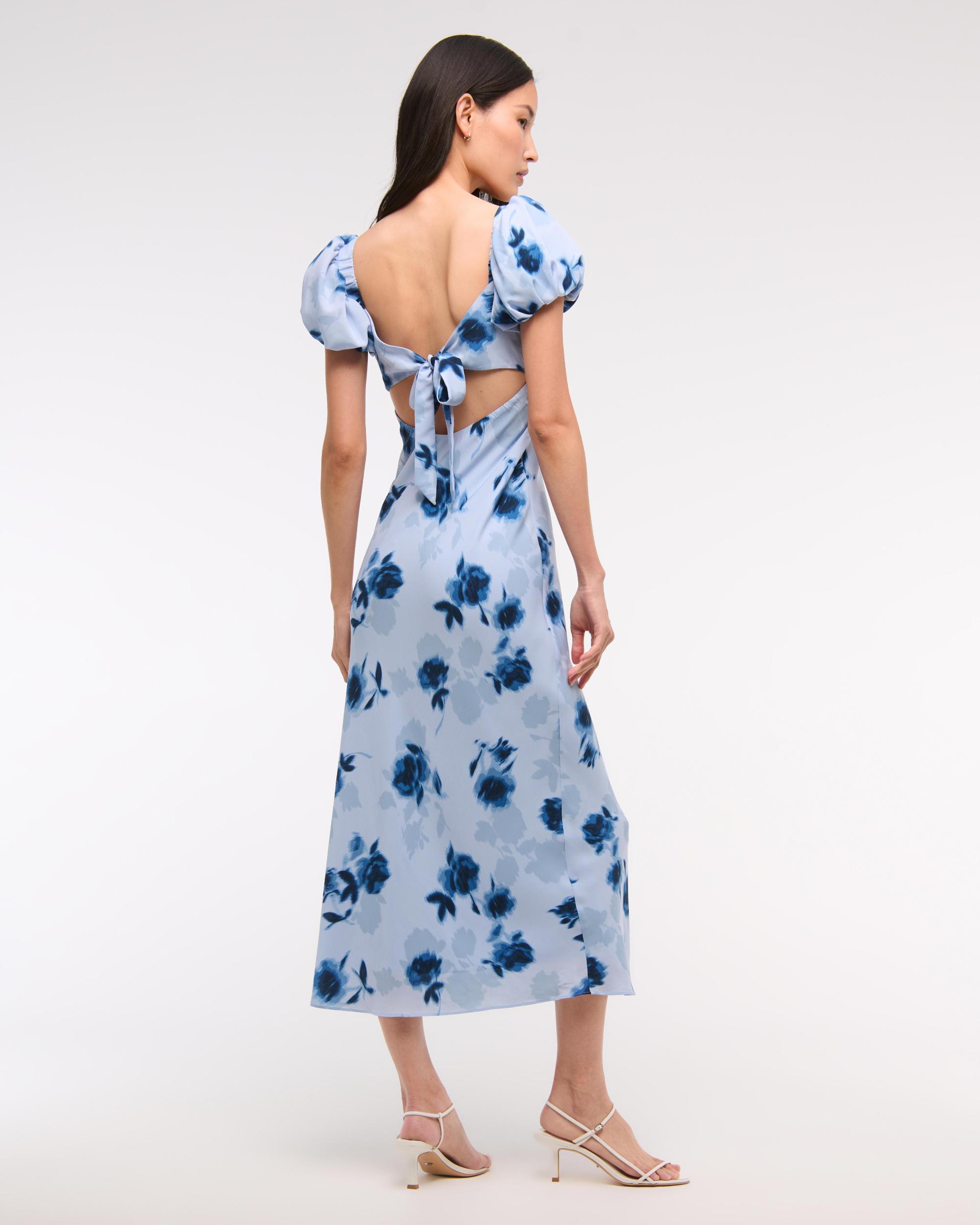 Puff Sleeve Midi Dress Product Image