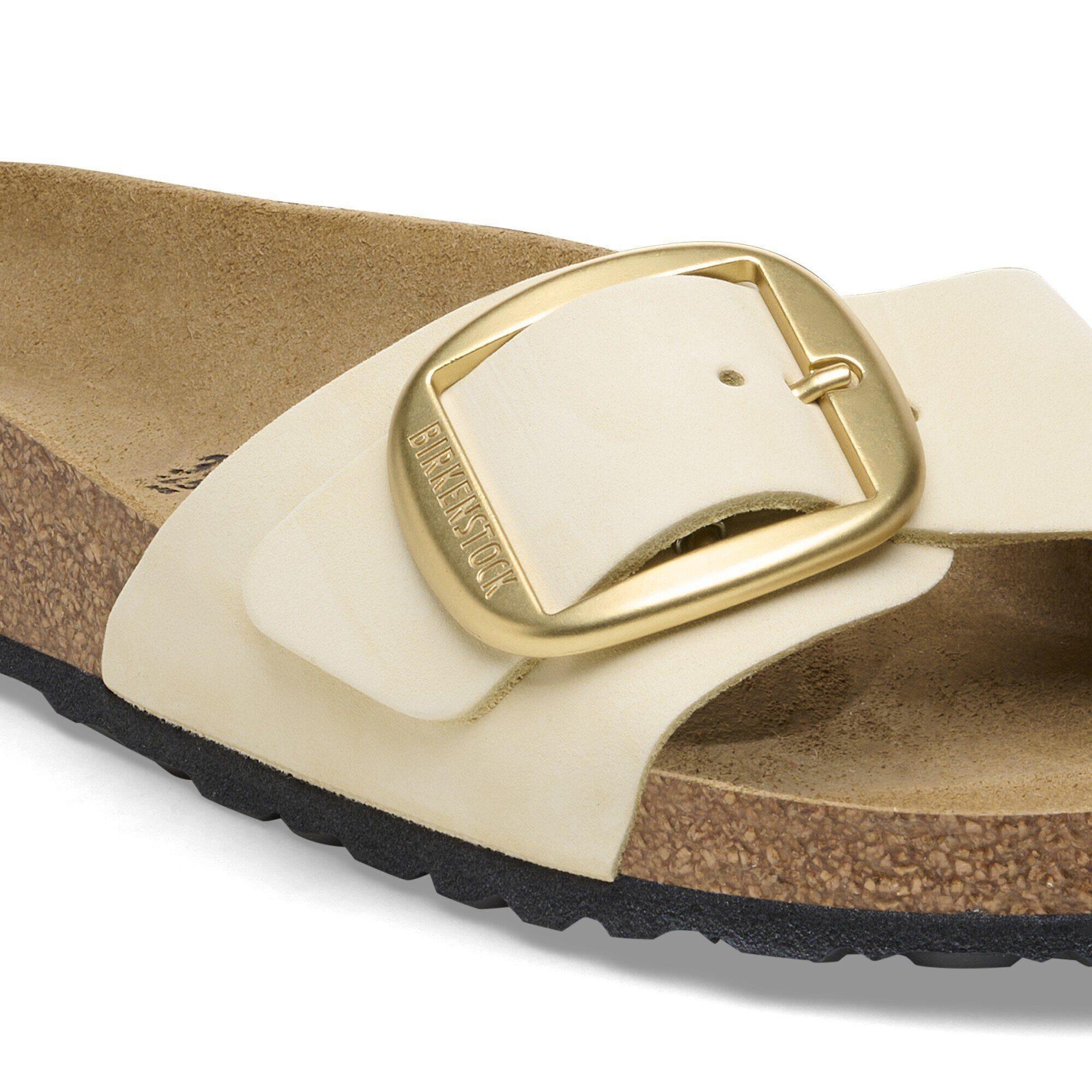 Madrid Big Buckle Nubuck Leather Ecru Product Image