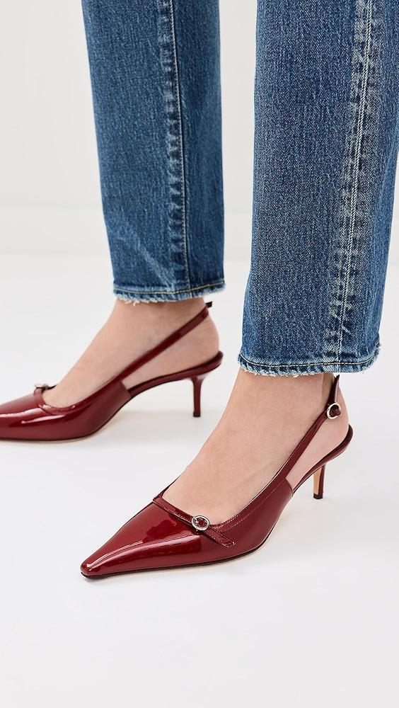 AEYDE Saba Patent Calf Leather Red Metallic Pumps | Shopbop Product Image
