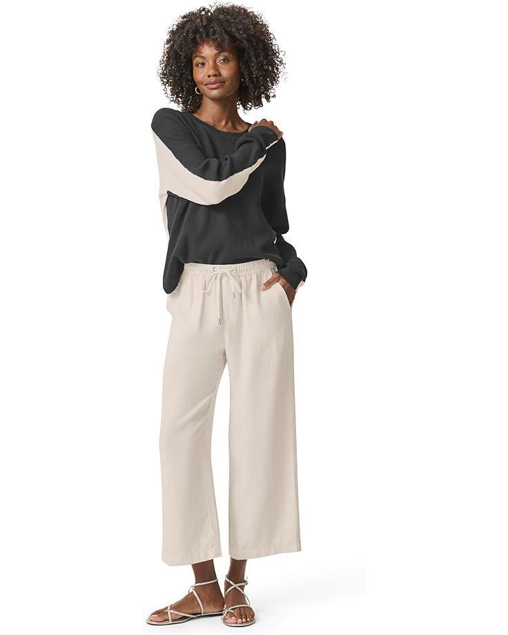 Ribbed Waist Midi Pants Product Image